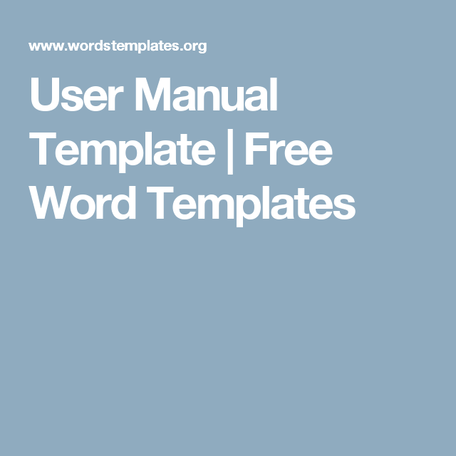 How to create a user manual